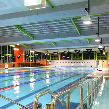 50m pool at Annette Kellerman Aquatic Centre showing the ramp entry